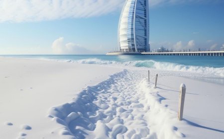 Winter in the UAE Enjoy snow on Dubai's rain street today