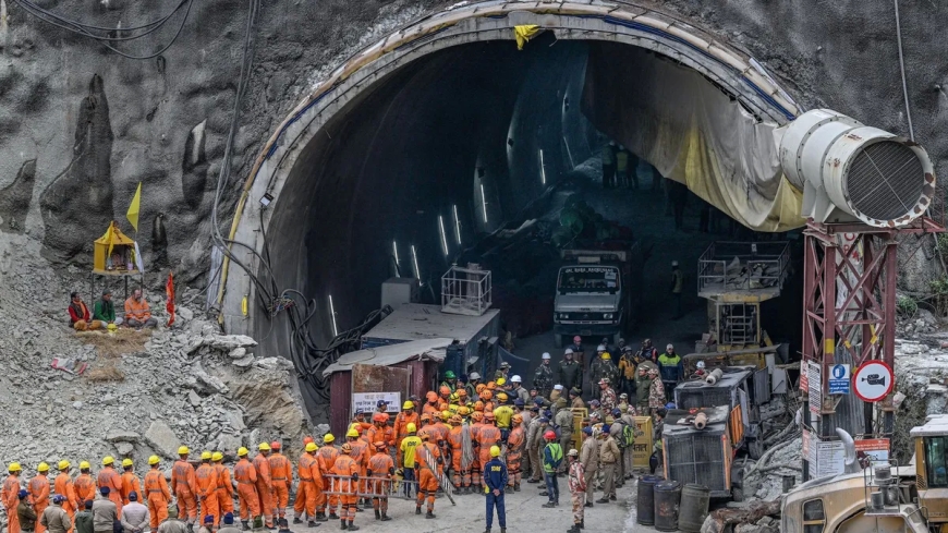 After digging constantly for 17 days, all 41 trapped miners were evacuated