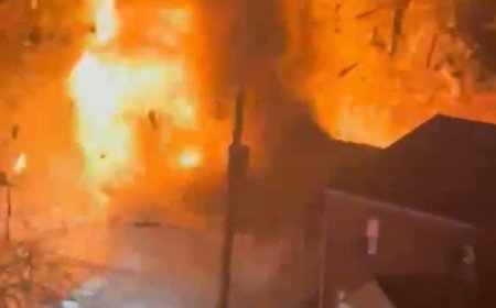 A huge explosion has destroyed at least one home in a suburb of Washington DC