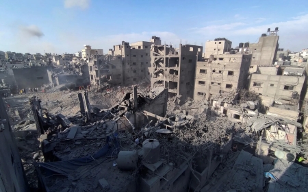 The Palace of Justice courtroom in Gaza was destroyed "by IDF."