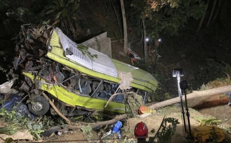 At least 16 were killed after a Philippines bus fell off a ravine