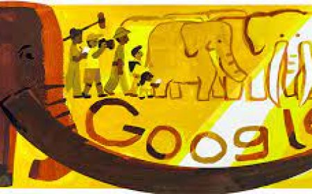 Google Doodle celebrating Ahmed the Elephant