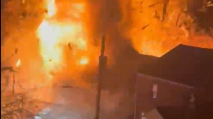 A huge explosion has destroyed at least one home in a suburb of Washington DC