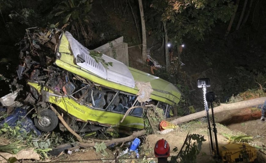 At least 16 were killed after a Philippines bus fell off a ravine