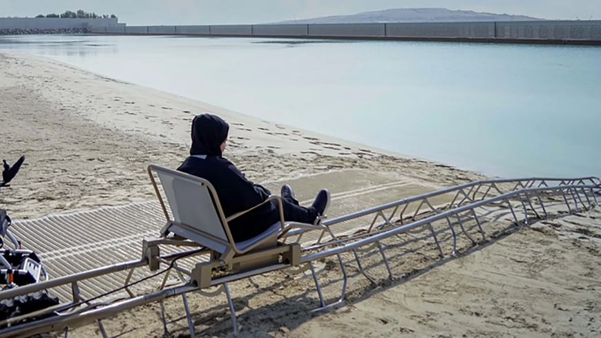 To improve Disabled access to beaches, Abu Dhabi has launched sand-to-sea paths