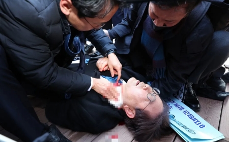 South Korean Opposition Leader Stabbed in Neck