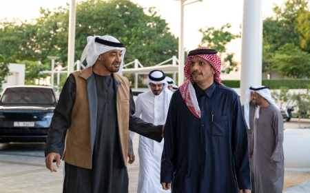 UAE President Meets with Qatari Prime Minister