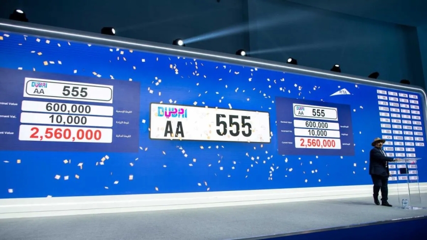 A beautiful license plate sale garnered almost Dh51 million.