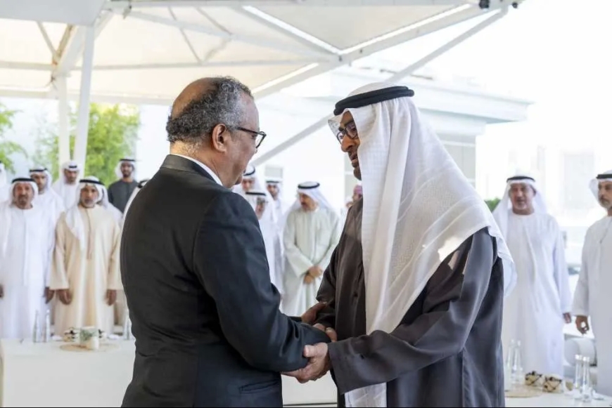 WHO chief is received by President Sheikh Mohamed
