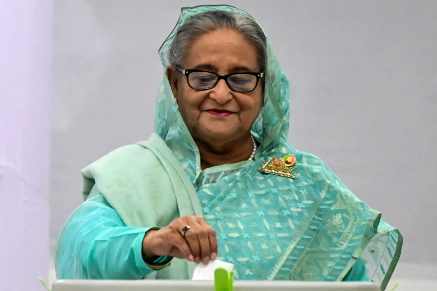 Bangladesh's poll is won by Hasina