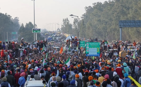 Indian troops use drones to suppress farmers who are protesting.