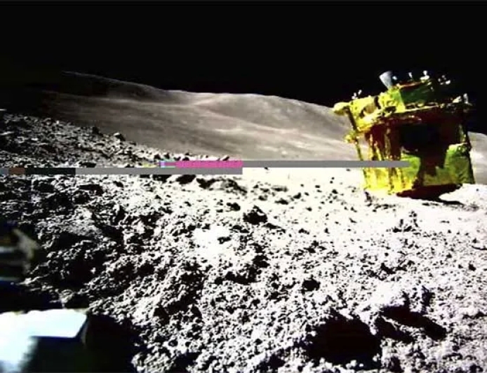 Japan's lunar lander responds to an Earth transmission