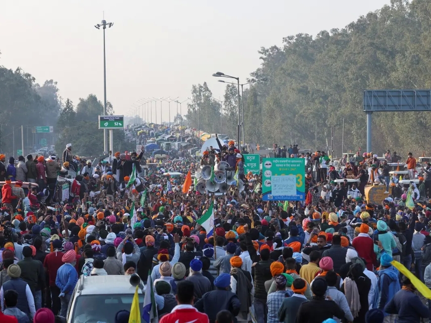 Indian troops use drones to suppress farmers who are protesting.
