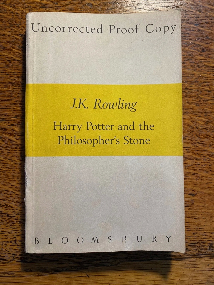 A 1997 penny purchase of a proof copy of the Harry Potter book