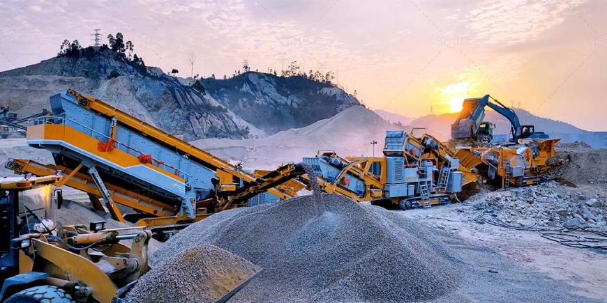 Three stone-crushing factories were blocked in Khanpur.