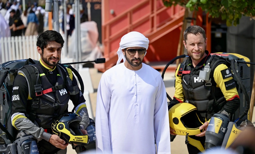 Crown Prince Sheikh Hamdan Attends Historic Dubai Jet Suit Championship